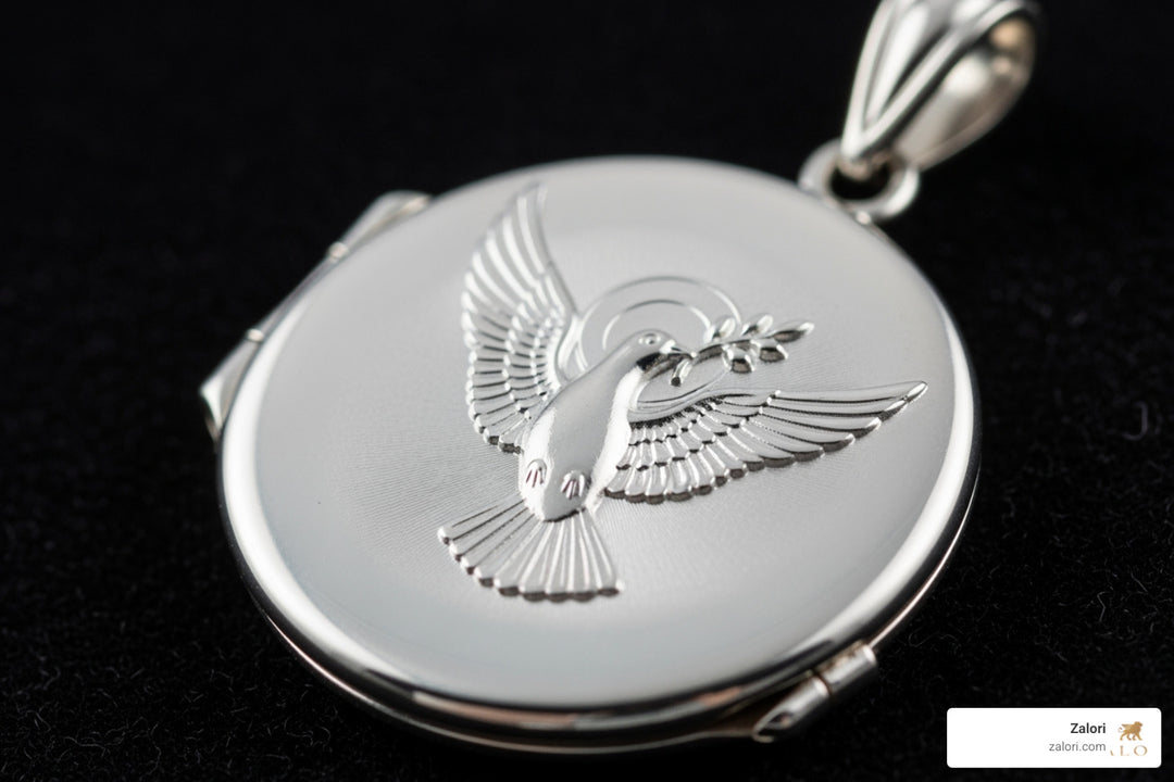 Sacred Keepsakes: Discover 10kt White Gold Mourning Dove Pendants