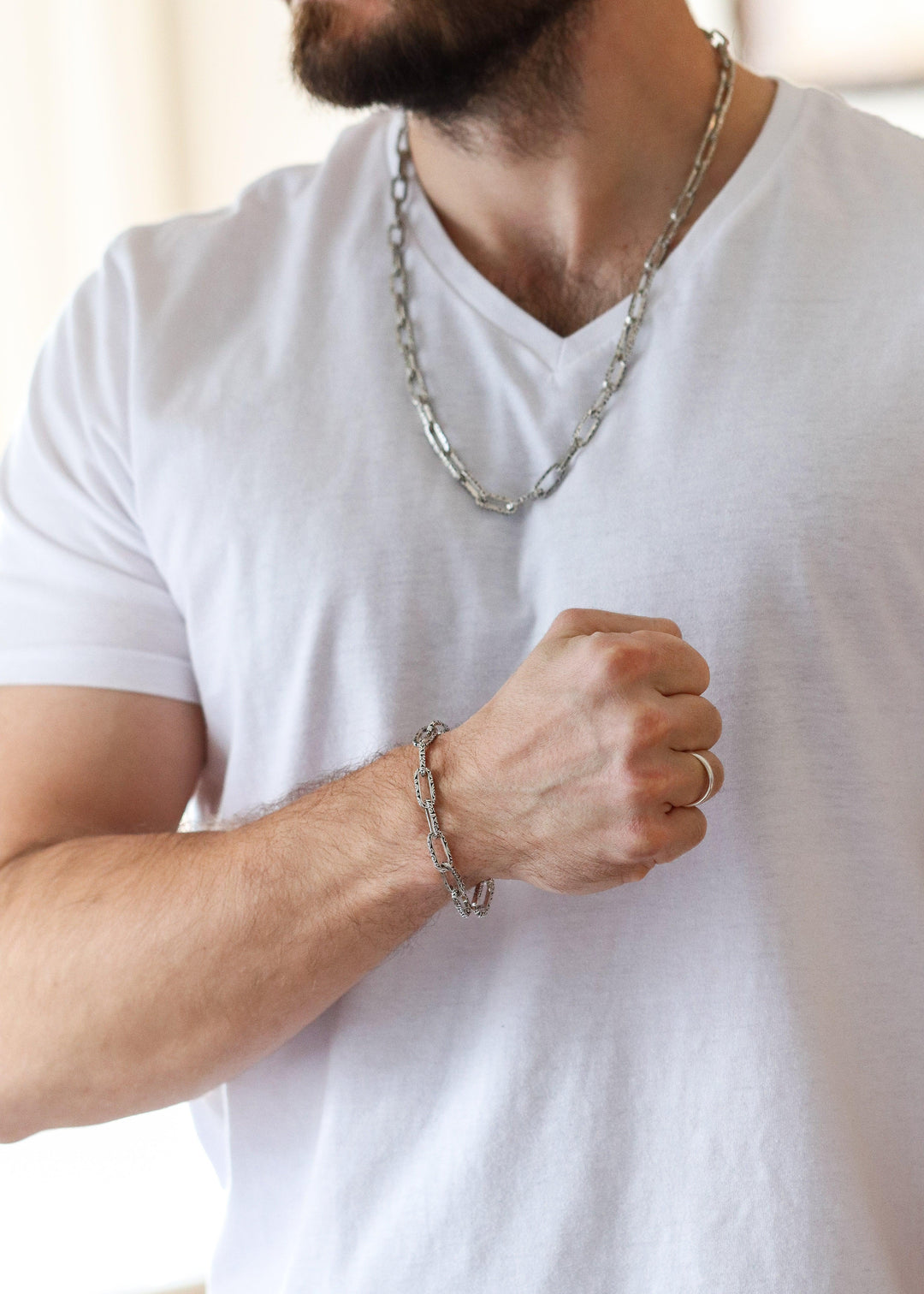 Heracles Silver Bracelet (8 mm)