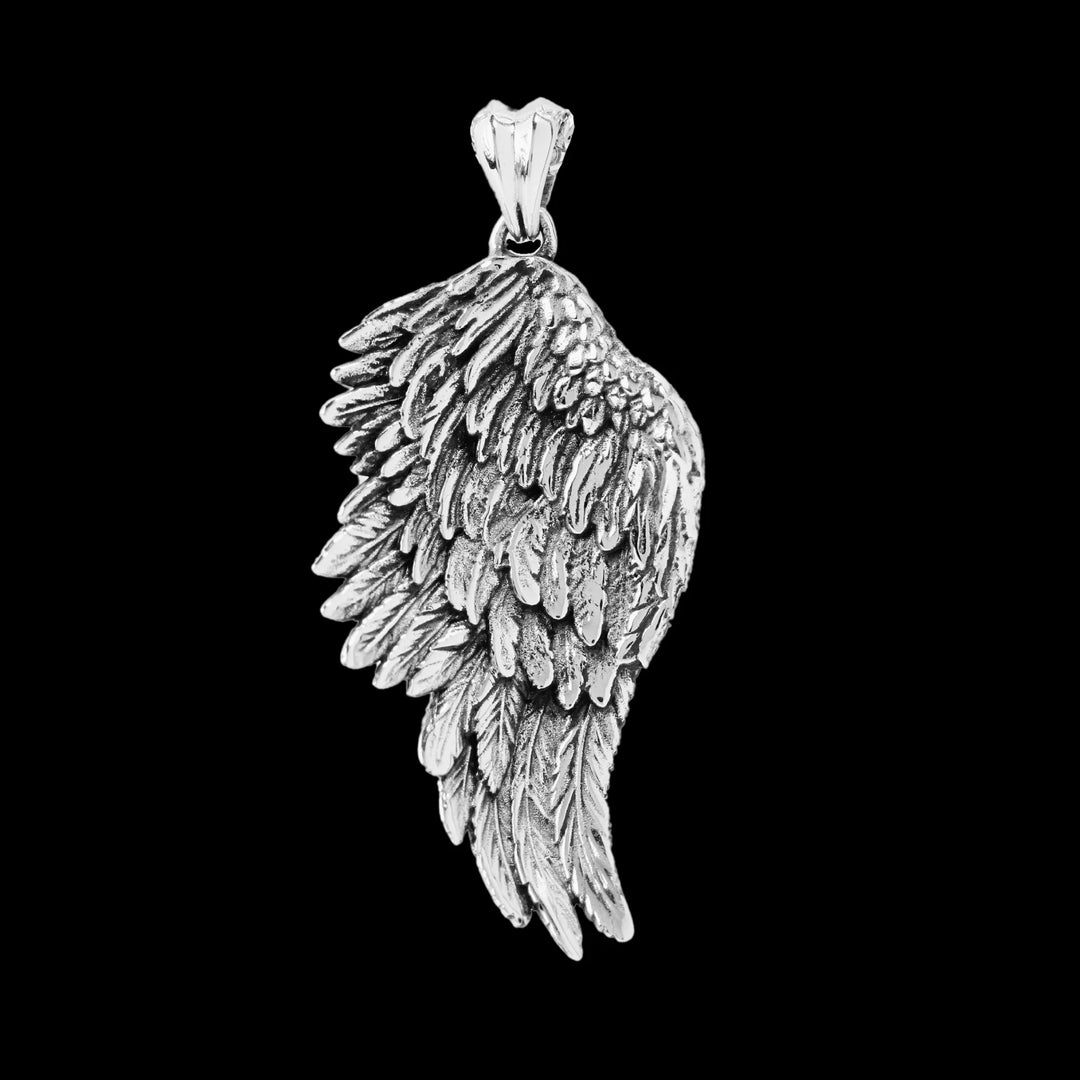 Silver Angel Wing Pendant L
