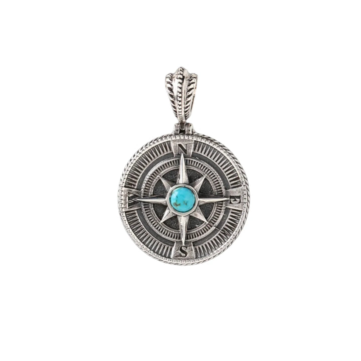 Silver Compass Pendant