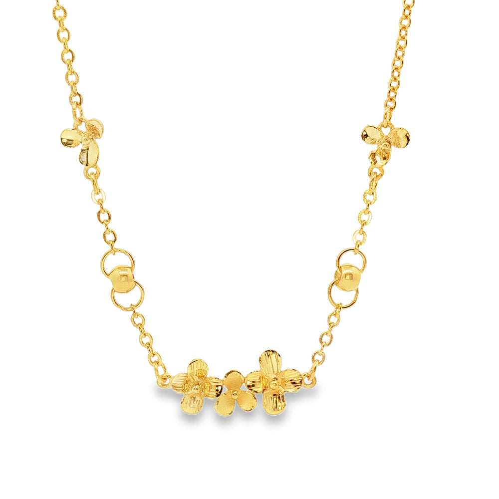 24k Gold Floral Bracelet