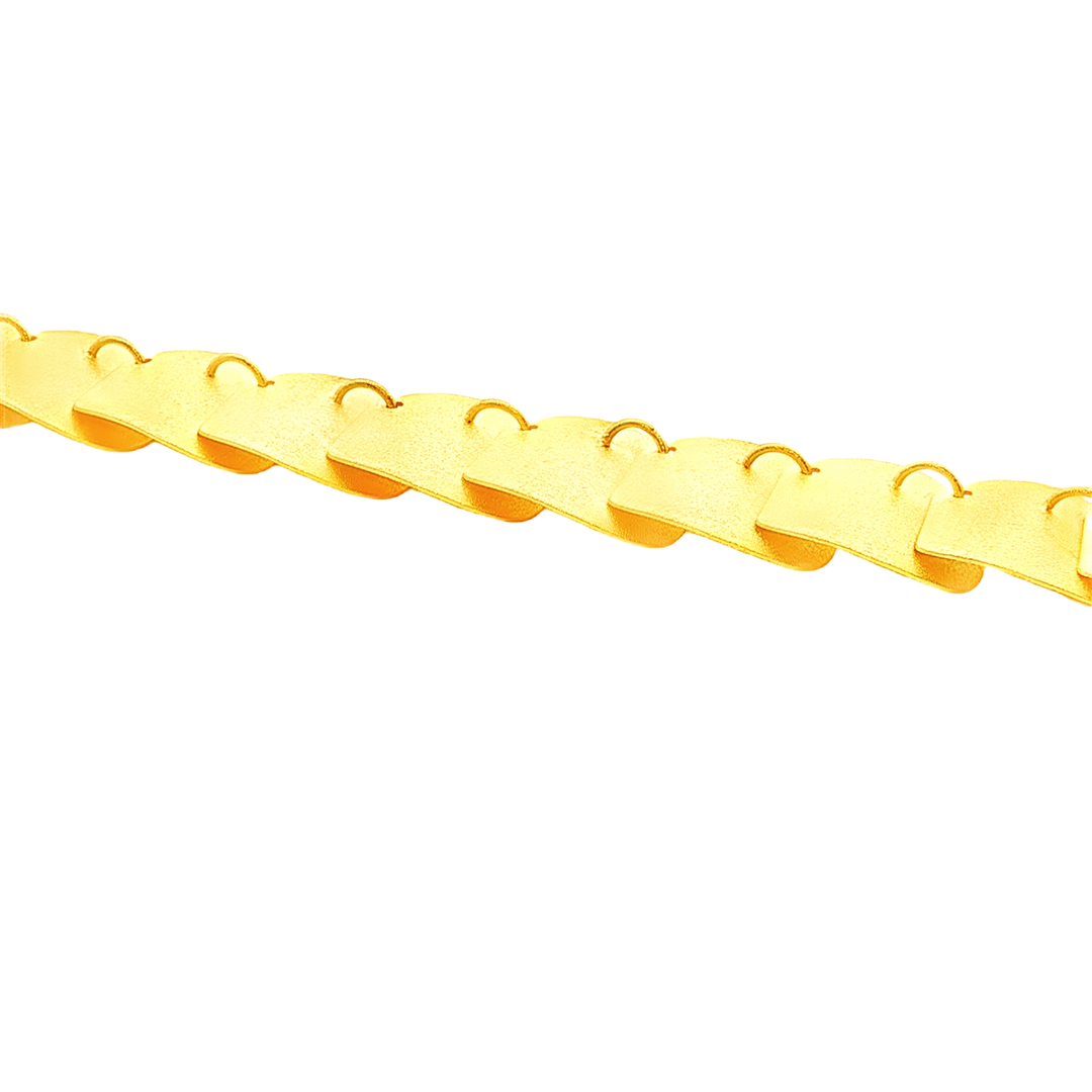 24k Gold Disc Link Chain Necklace