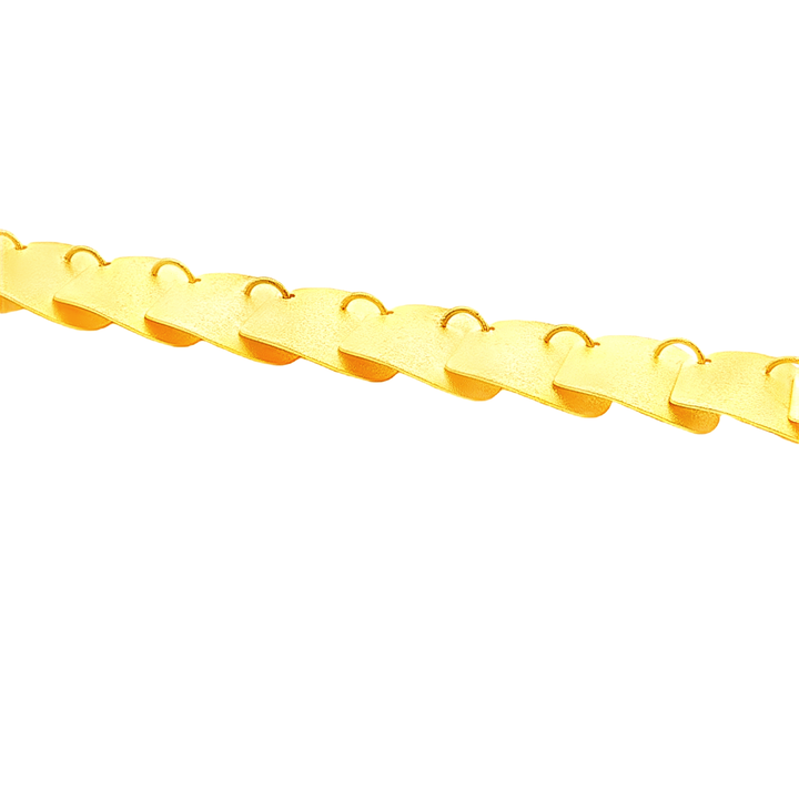 24k Gold Disc Link Chain Necklace