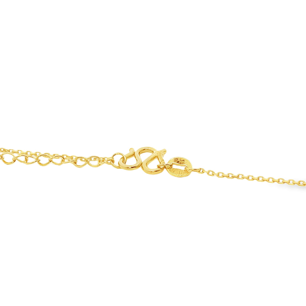 24k Gold Linked Pendant Chain Necklace