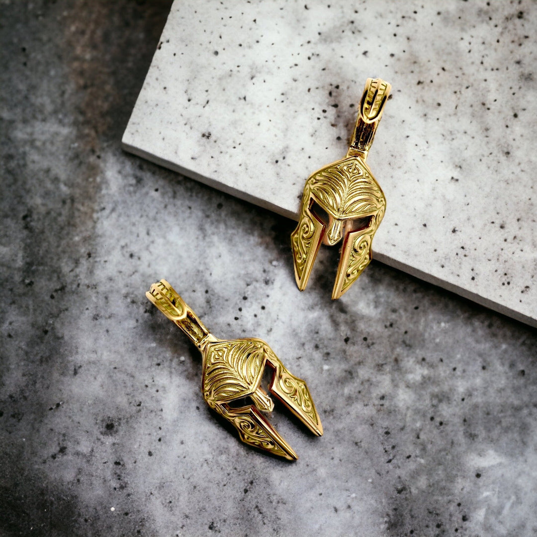 14k Yellow Gold Spartan Pendant