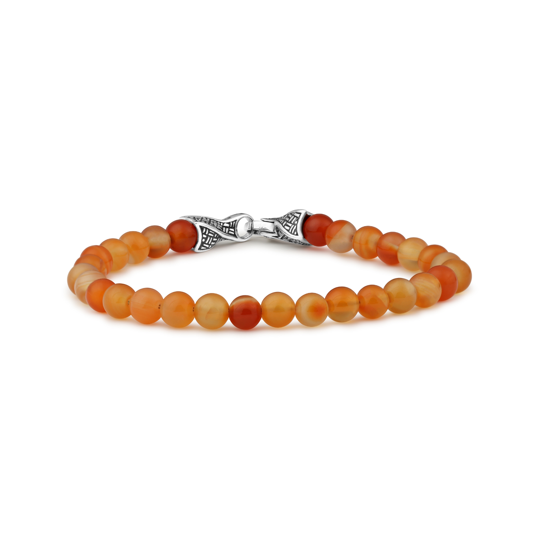 Carnelian Gemstone Bracelet – 6 mm