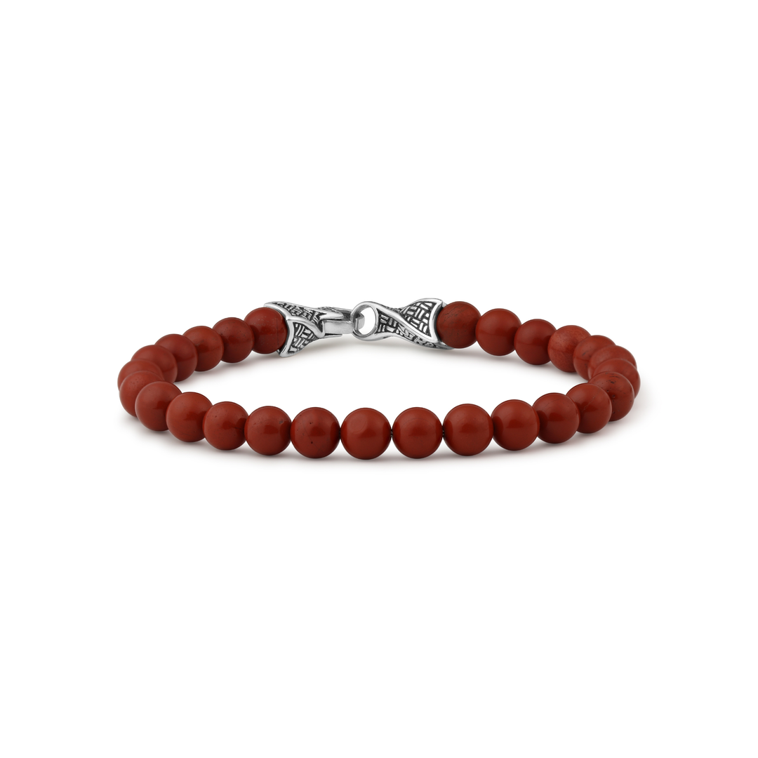 Red Jasper Gemstone Bracelet – 6 mm