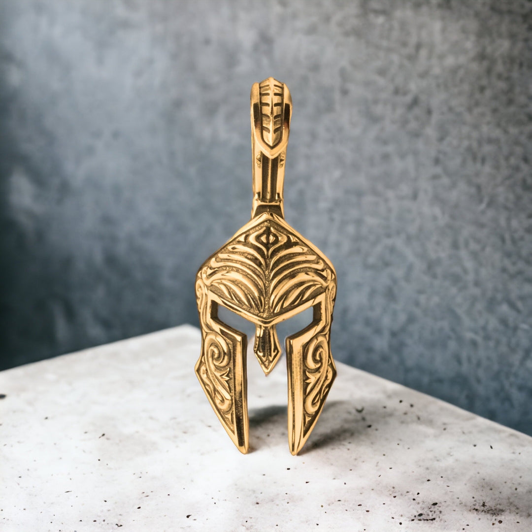 14k Yellow Gold Spartan Pendant