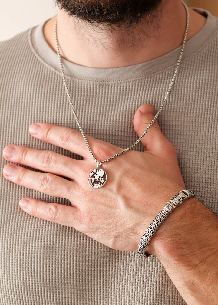 Silver Globe Pendant