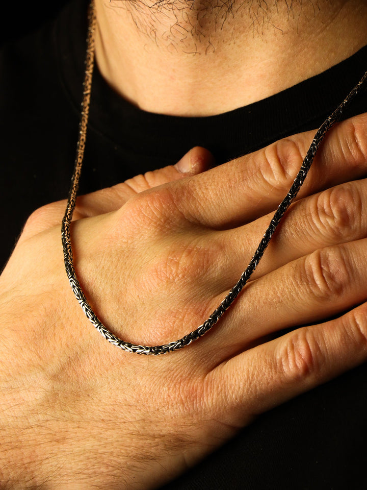 Byzantine silver necklace (2.5 mm)