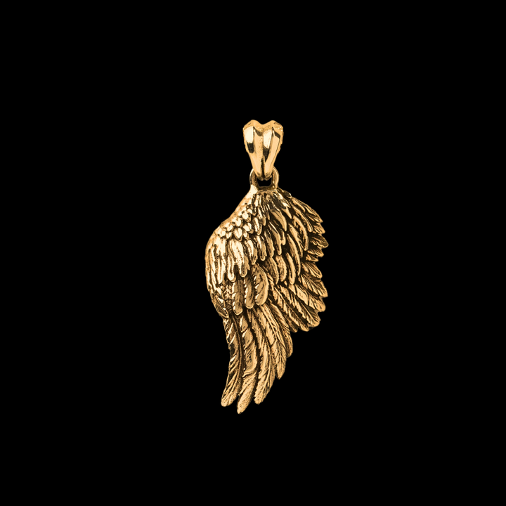14k Yellow Gold Angel Wing Pendant M