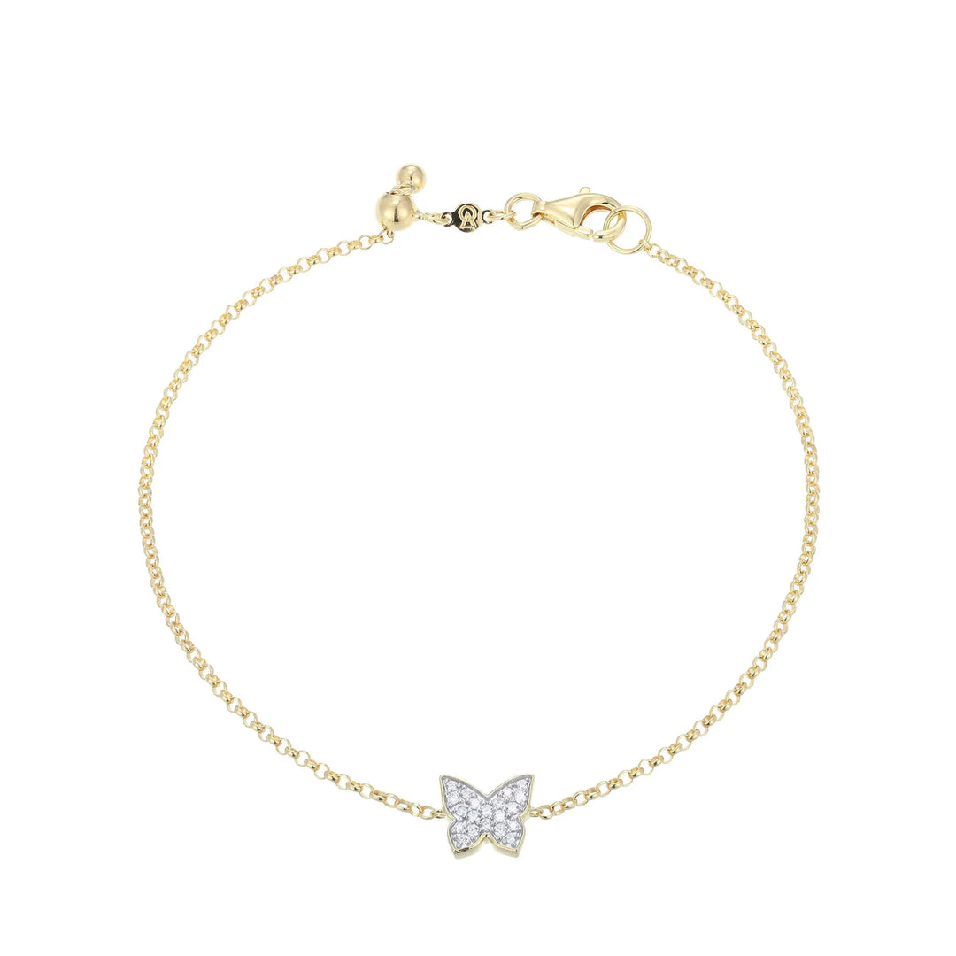 Gold Butterfly Bolo Bracelet