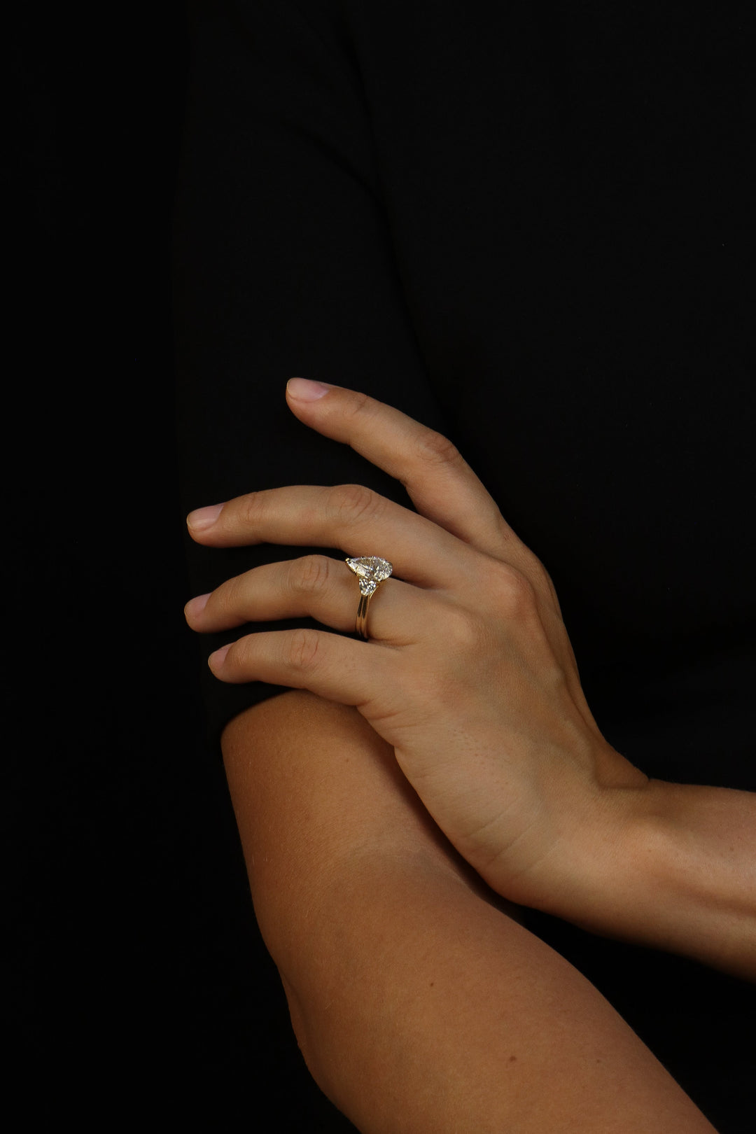 The Eternal Flame – 3ct Pear & Heart Diamond Ring in 18K Gold