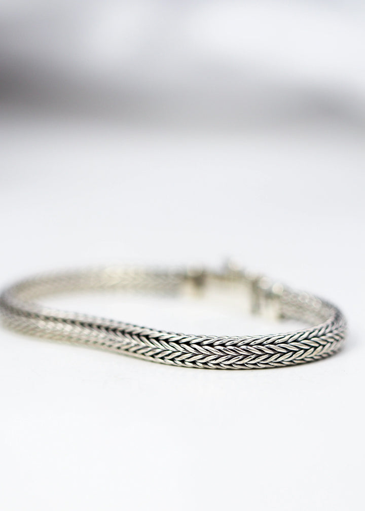 Foxtail link silver bracelet (6.5 mm)