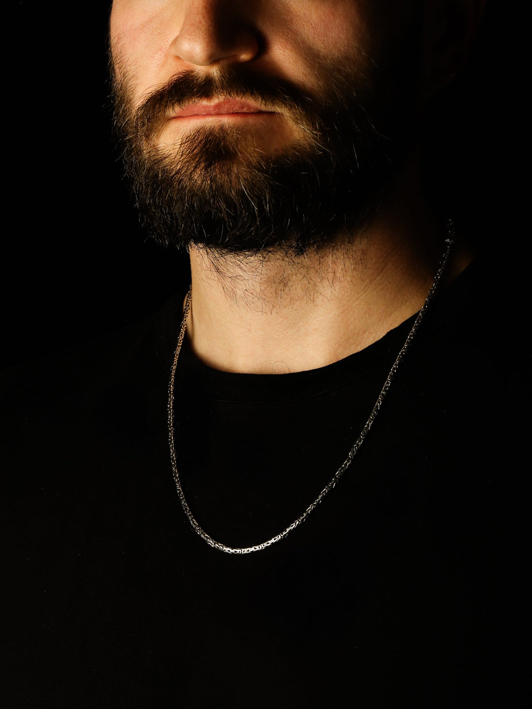 Byzantine silver necklace (2.5 mm)