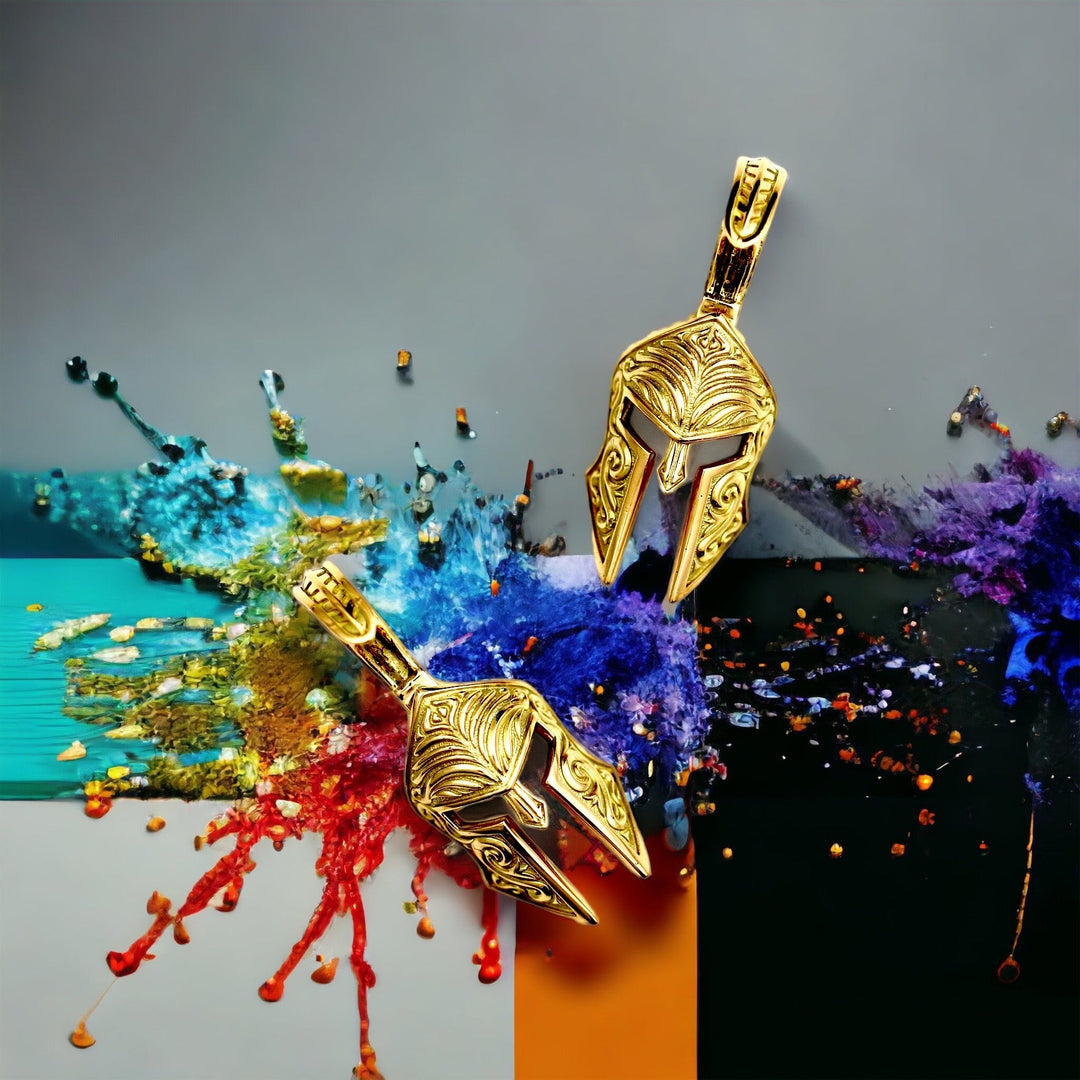 14k Yellow Gold Spartan Pendant