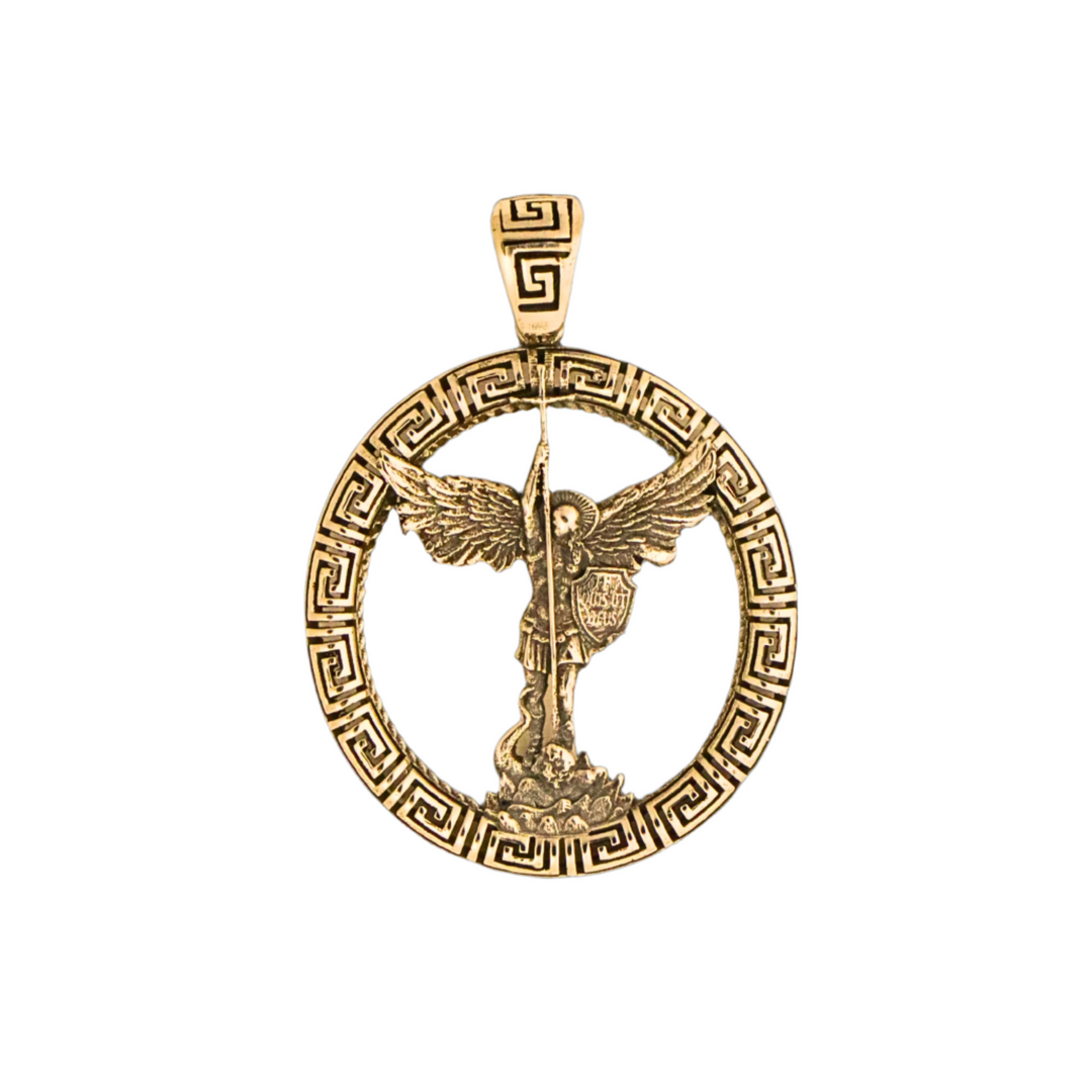14k Yellow Gold St. Michael the Archangel Pendant