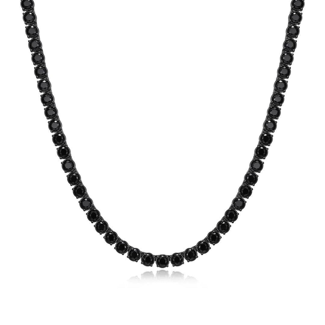 Basic Black Spinel Tennis Necklace