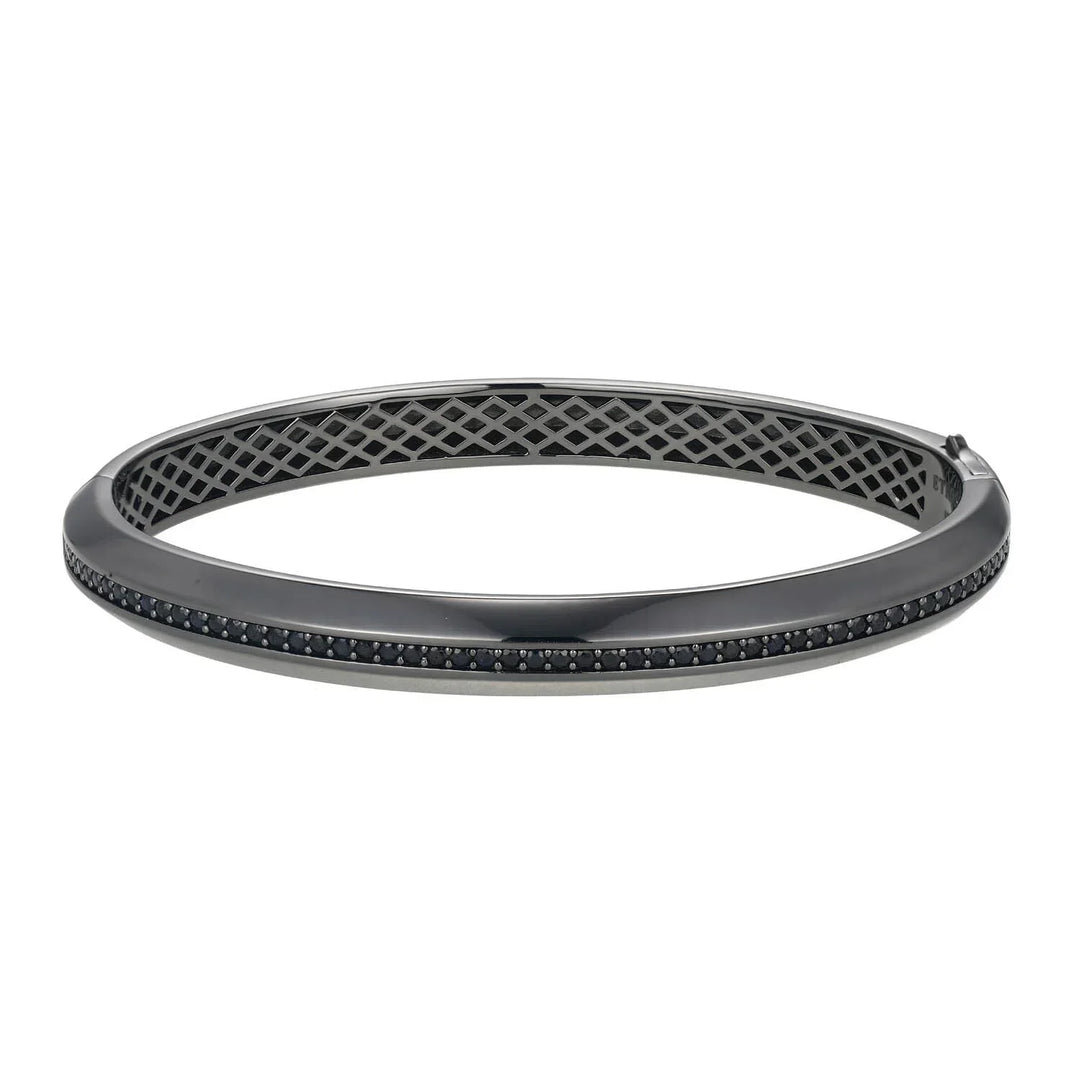 Eclipse Gunmetal Finish Sterling Silver Bracelet