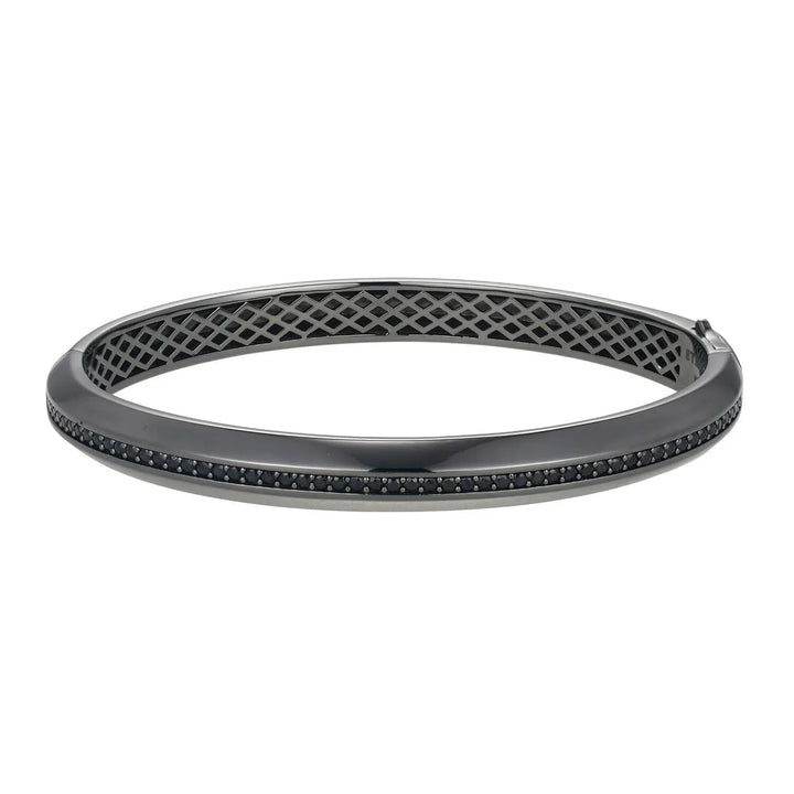 Eclipse Gunmetal Finish Sterling Silver Bracelet