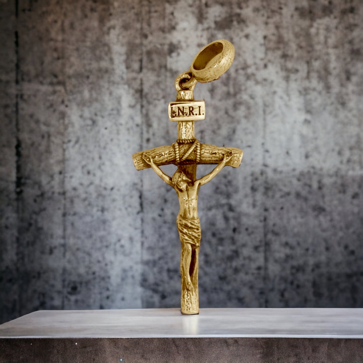 14k Yellow Gold Catholic Cross