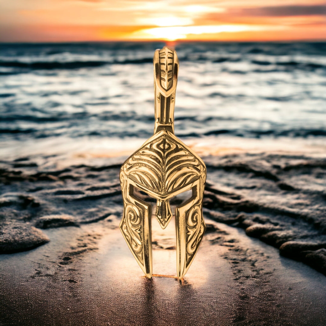 14k Yellow Gold Spartan Pendant
