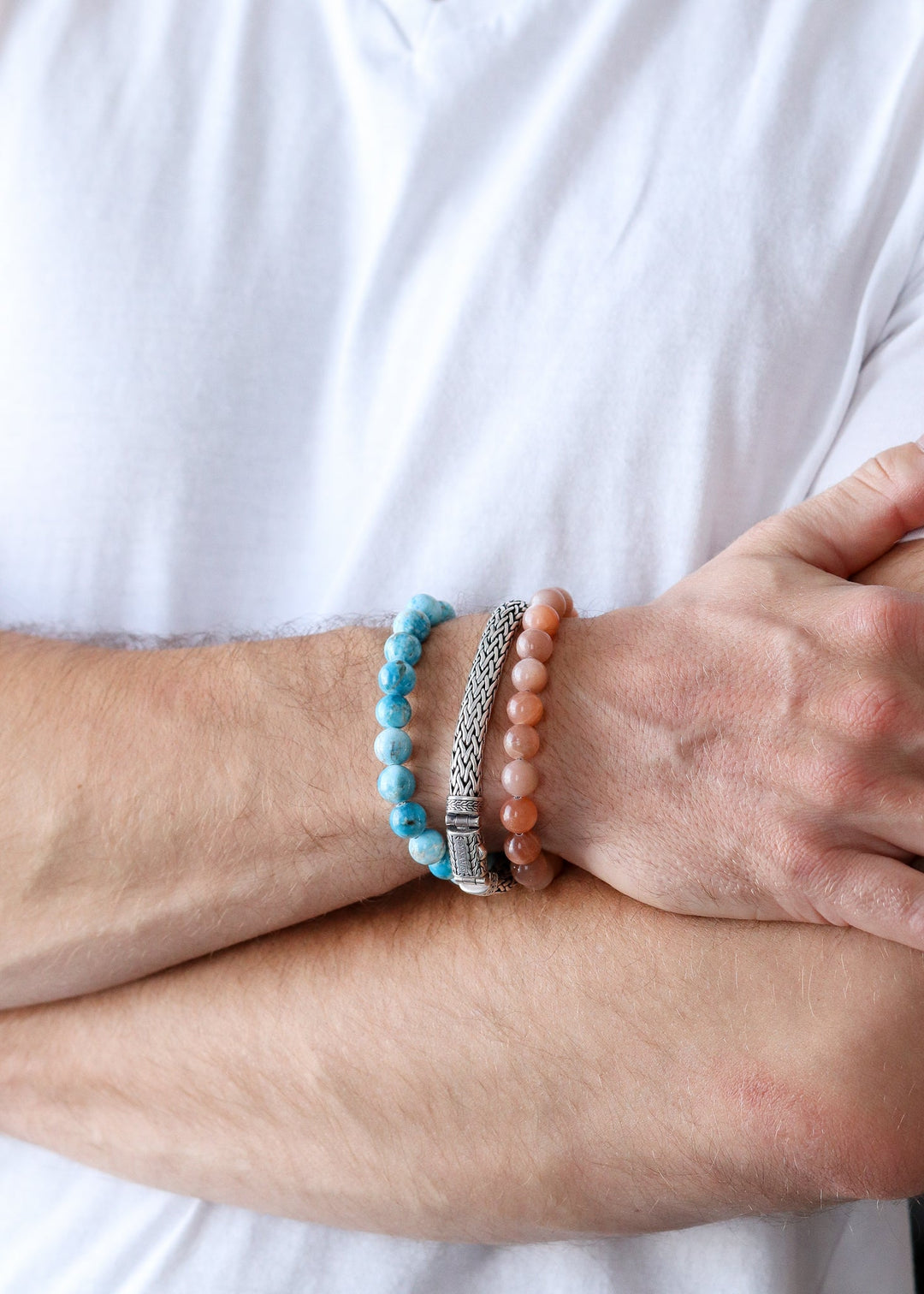 Peach Moonstone bracelet
