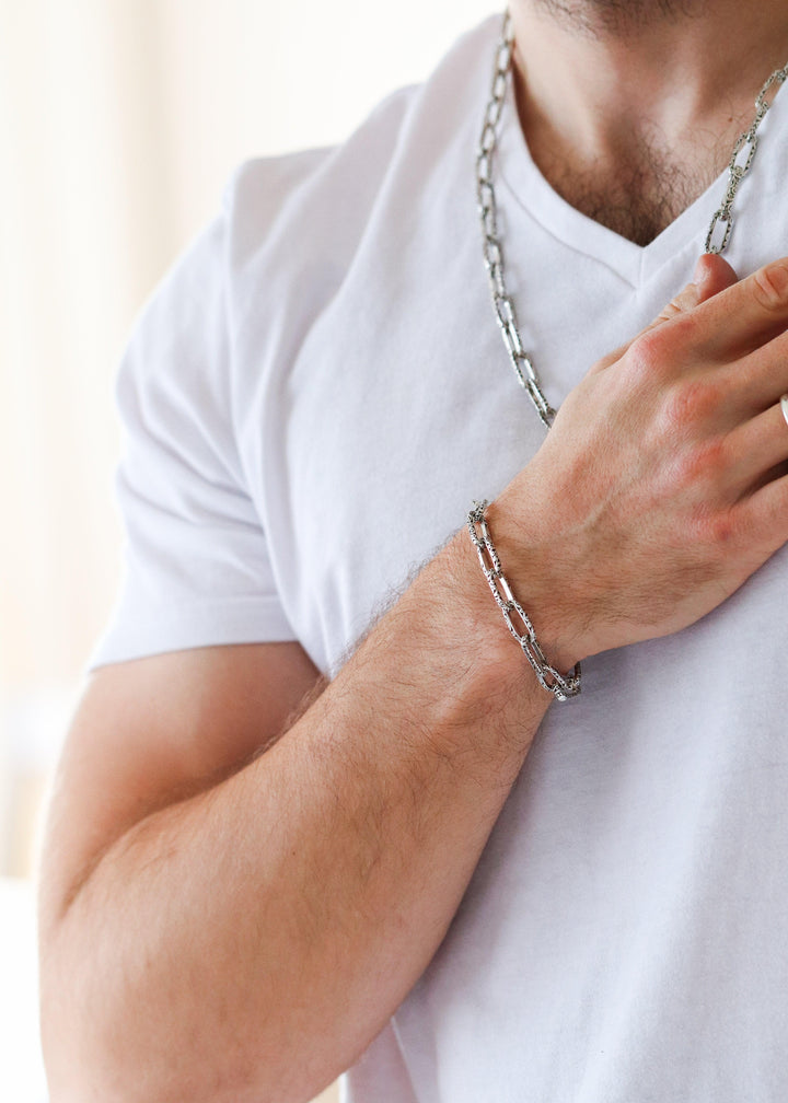 Heracles Silver Bracelet (8 mm)