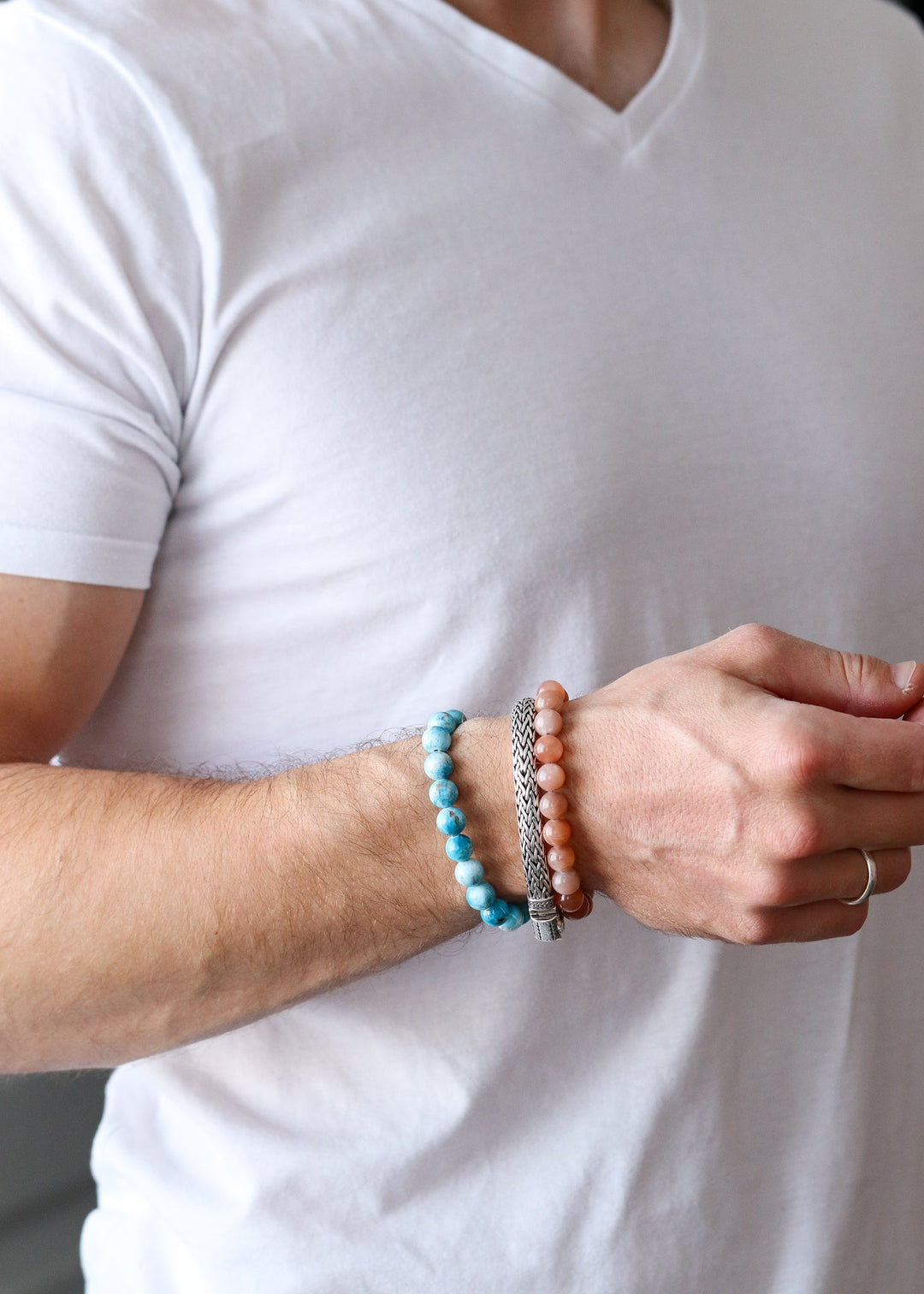 Peach Moonstone bracelet