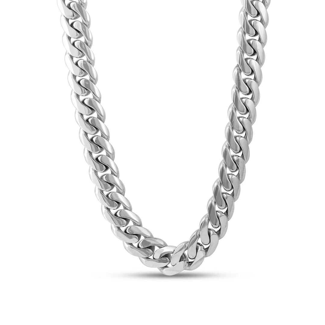 CHUNKY SILVER CUBAN NECKLACE (20 MM)