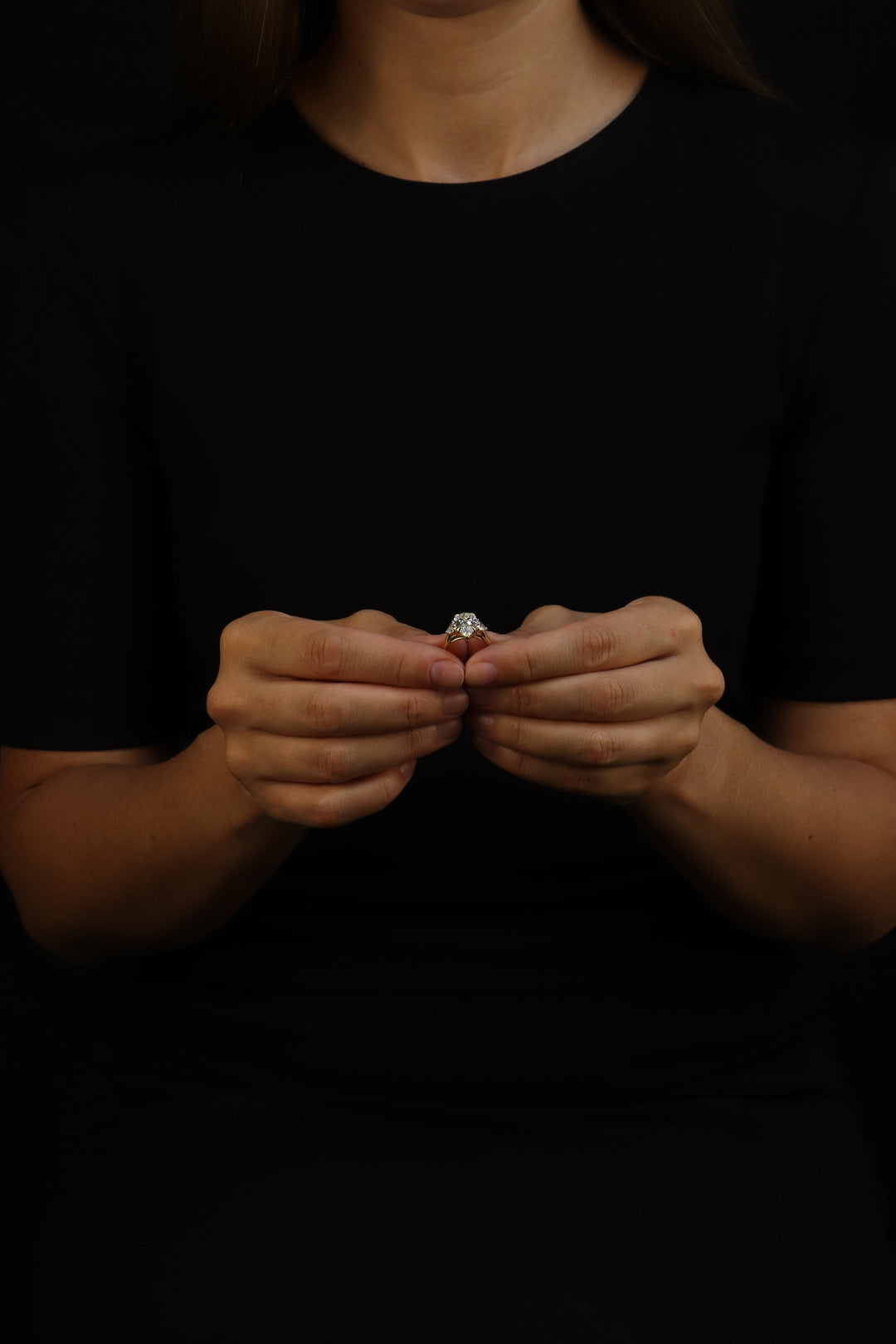 The Eternal Flame – 3ct Pear & Heart Diamond Ring in 18K Gold