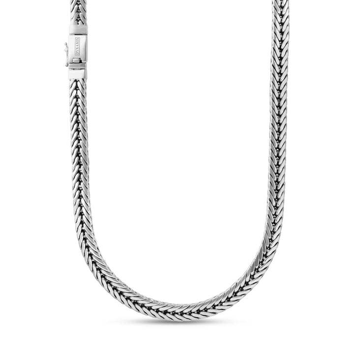 Heavy silver foxtail necklace (10 mm)