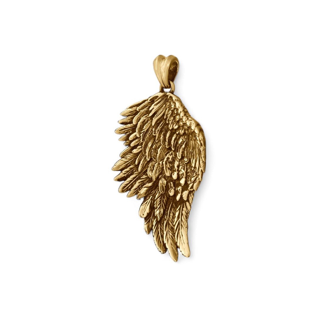 14k Yellow Gold Angel Wing Pendant M