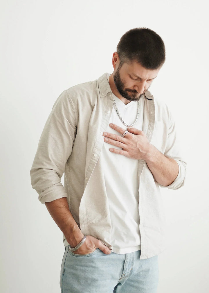Heavy silver Cuban necklace (12 MM)