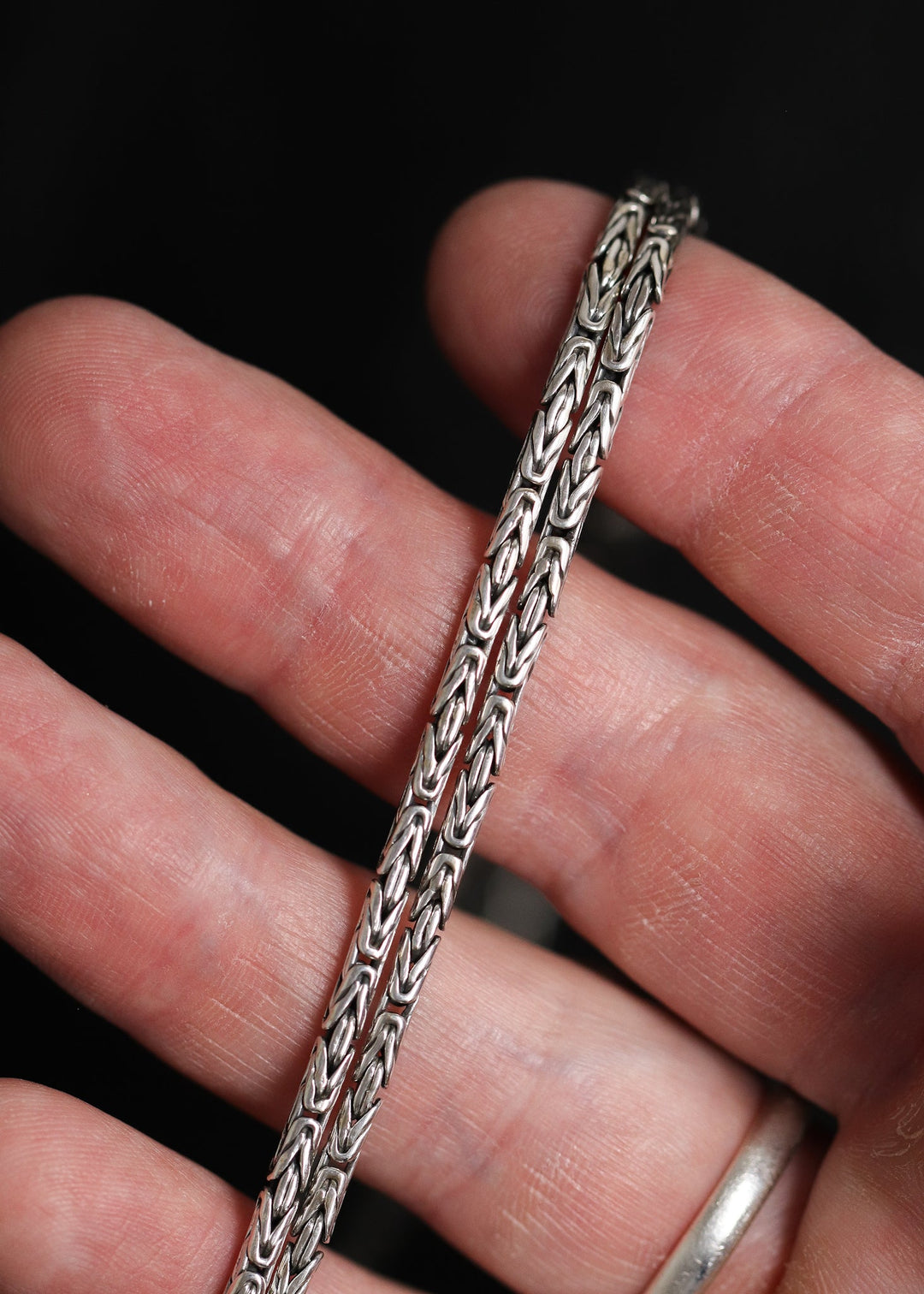 Byzantine silver necklace (2.5 mm)