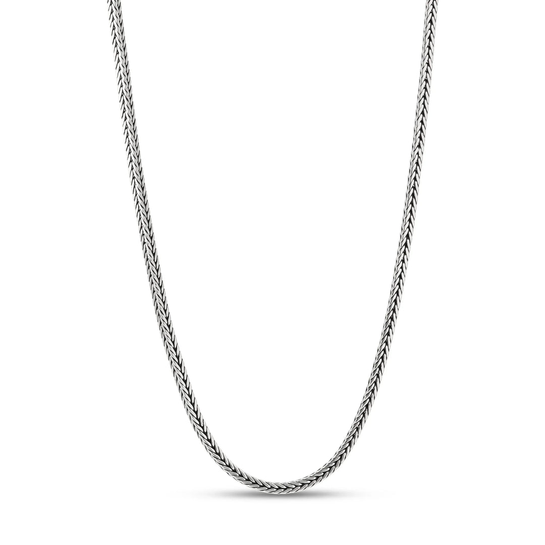 Foxtail silver necklace (3 mm)