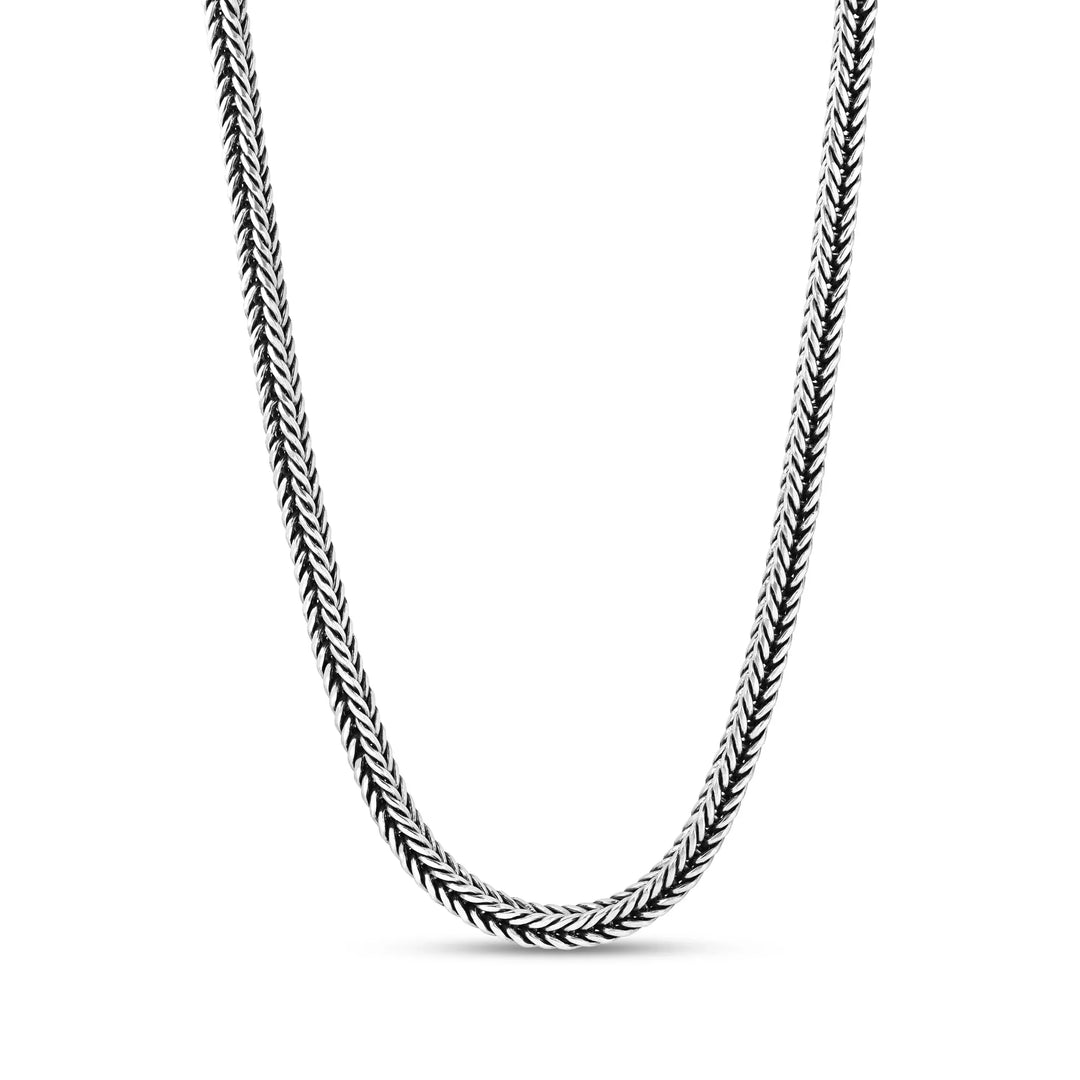Heavy silver foxtail necklace (6 mm)