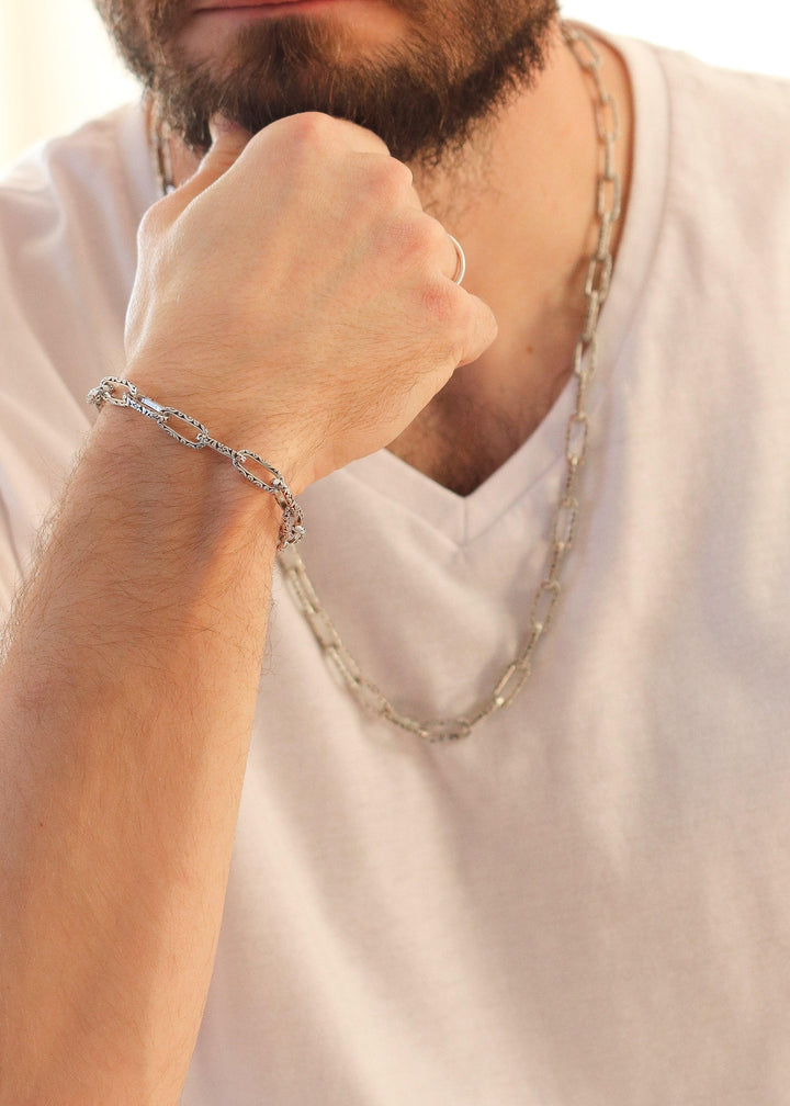 Heracles Silver Bracelet (8 mm)