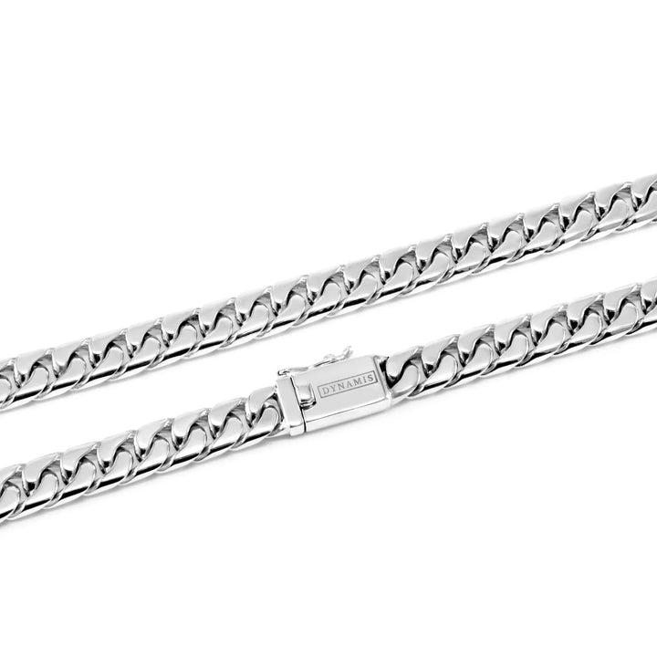 Heavy silver Cuban necklace (10 mm)