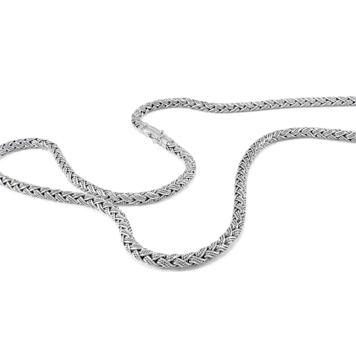 Heavy silver Bali necklace (6 mm)