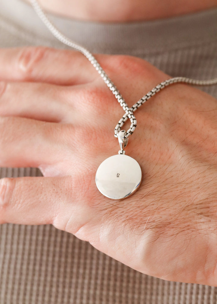 Silver Compass Pendant