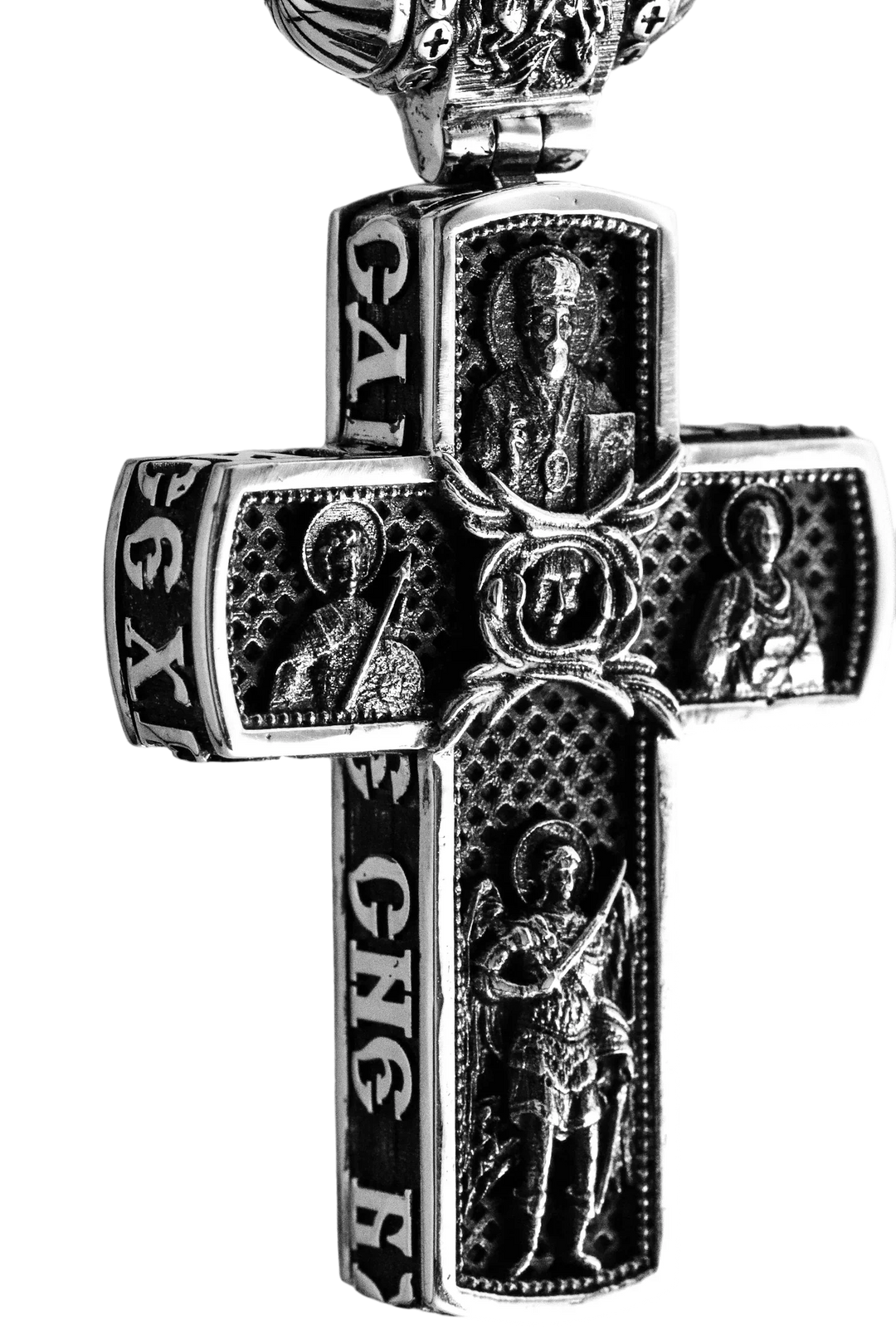 Silver Orthodox cross necklace