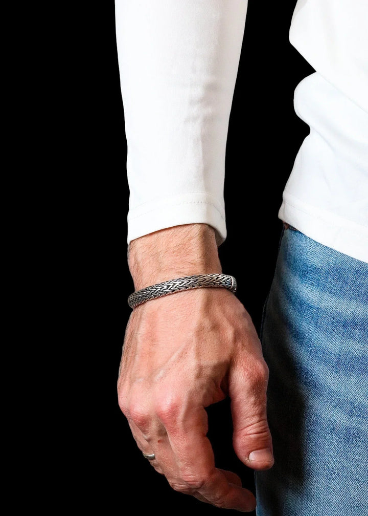 Foxtail silver bracelet (9.5 mm)