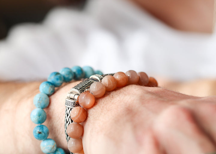 Peach Moonstone bracelet