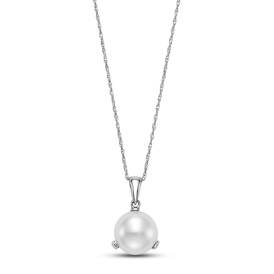 9-9.5mm Freshwater Pearl Pendant in 14K White Gold