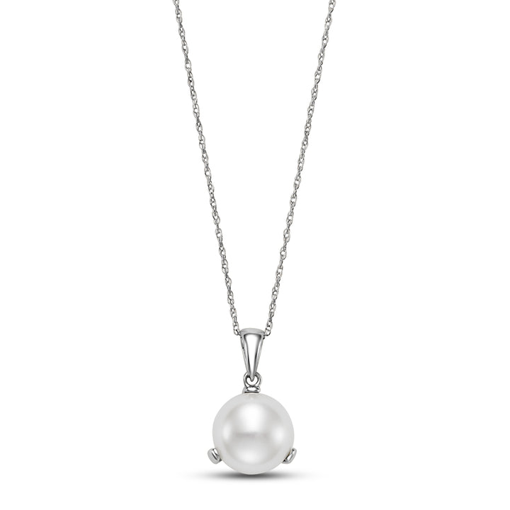 9-9.5mm Freshwater Pearl Pendant in 14K White Gold