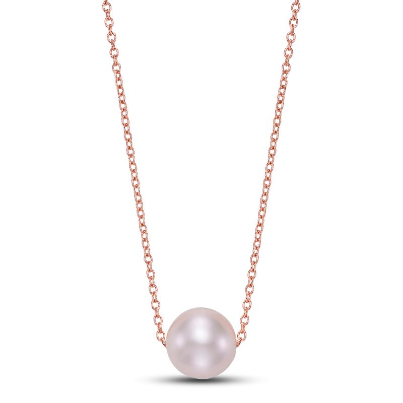 7.5-8mm Freshwater Pearl Necklace in 14K Rose Gold