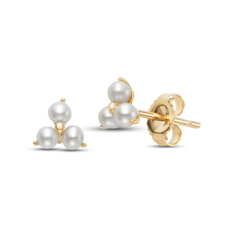 2.5mm Freshwater Pearl Earrings in 14K Yellow Gold