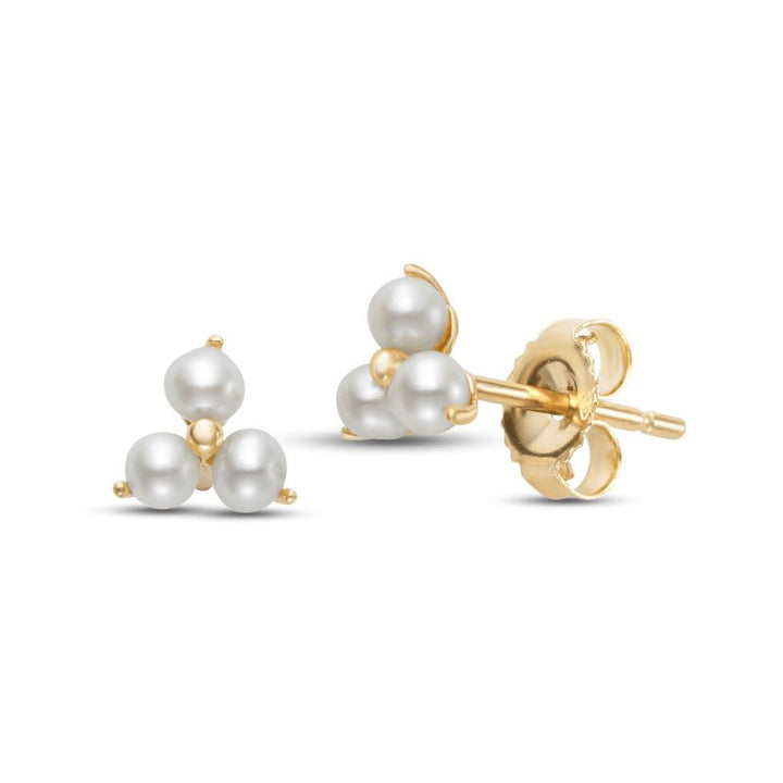 2.5mm Freshwater Pearl Earrings in 14K Yellow Gold