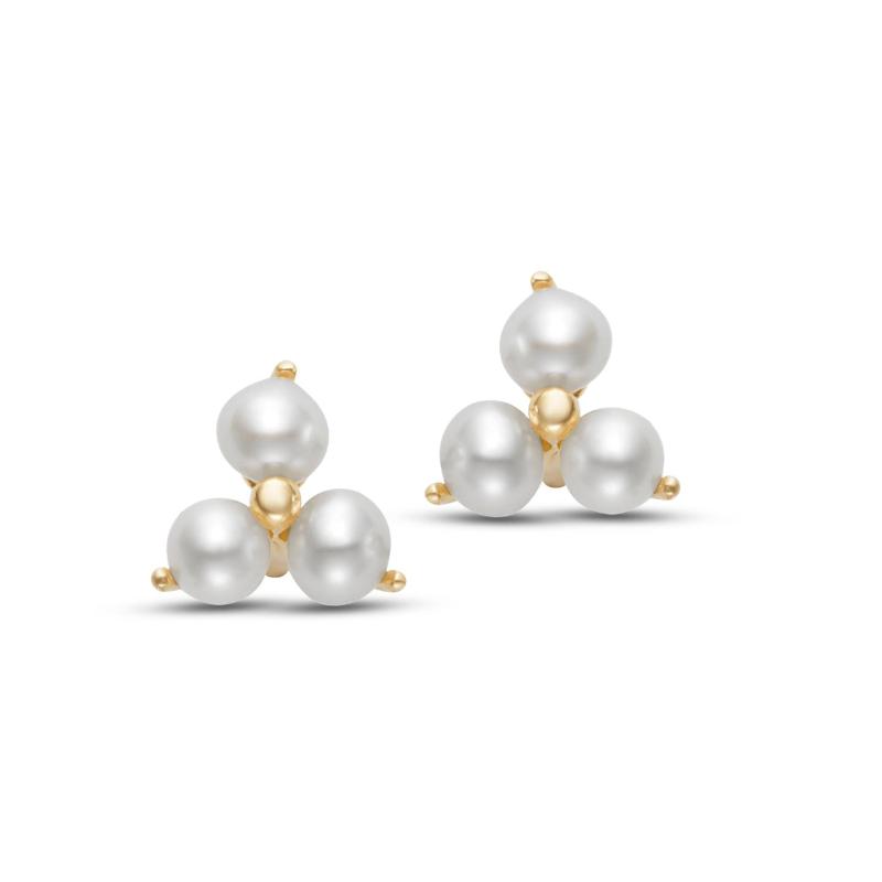 2.5mm Freshwater Pearl Earrings in 14K Yellow Gold